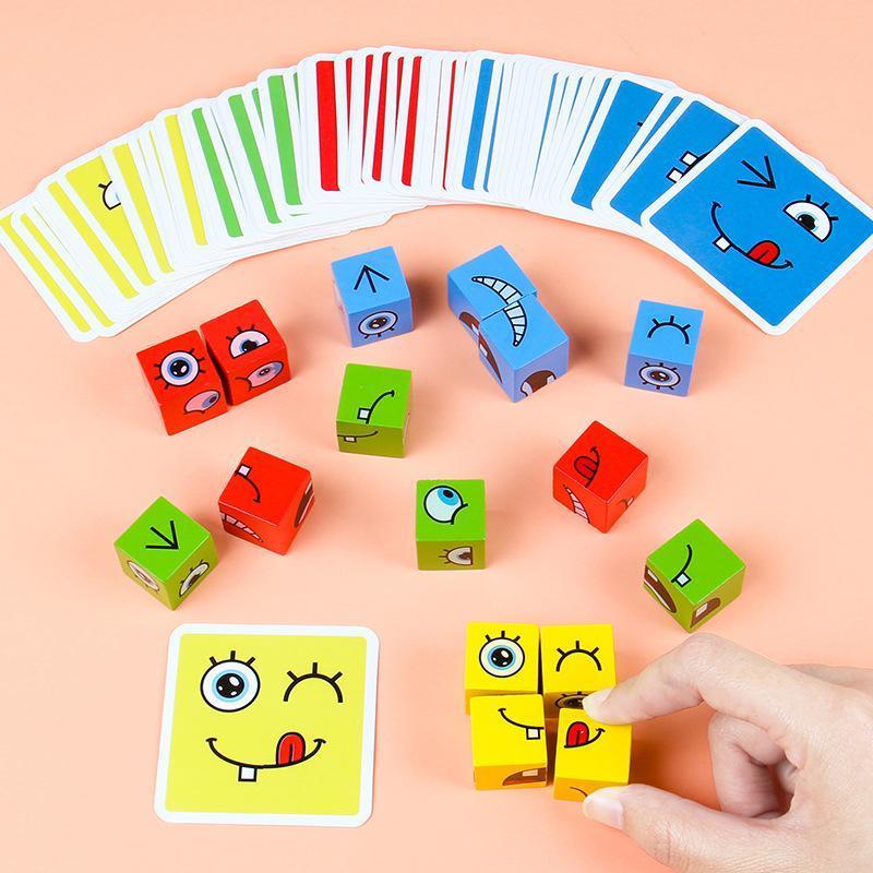 Face-Changing Magic Cube Building Blocks