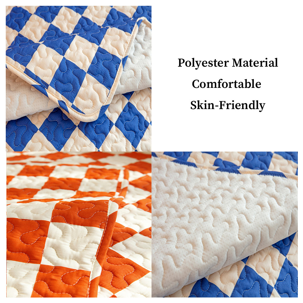 Colorful Checkerboard Anti-scratch Furniture Protector Couch Cover