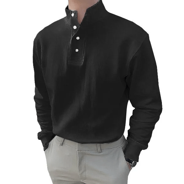 Evalonrealm™ Gentleman's Stand-up Collar Long-sleeved Shirt