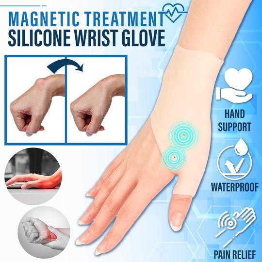 Magnetic Treatment Silicone Wrist Glove (2 Pcs)