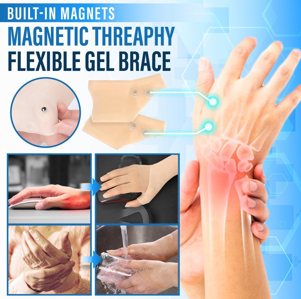 Magnetic Treatment Silicone Wrist Glove (2 Pcs)