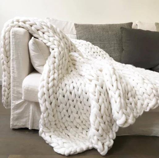 Handmade Chunky Knit Blanket - Imoost